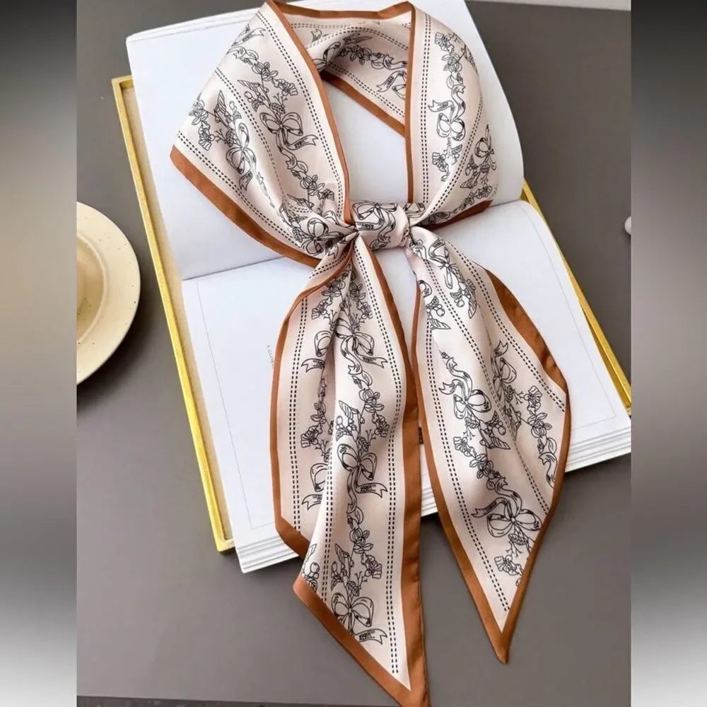 Brown Floral Scarf S27
